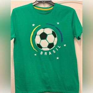 Green Soccer Graphic Kids T-Shirt